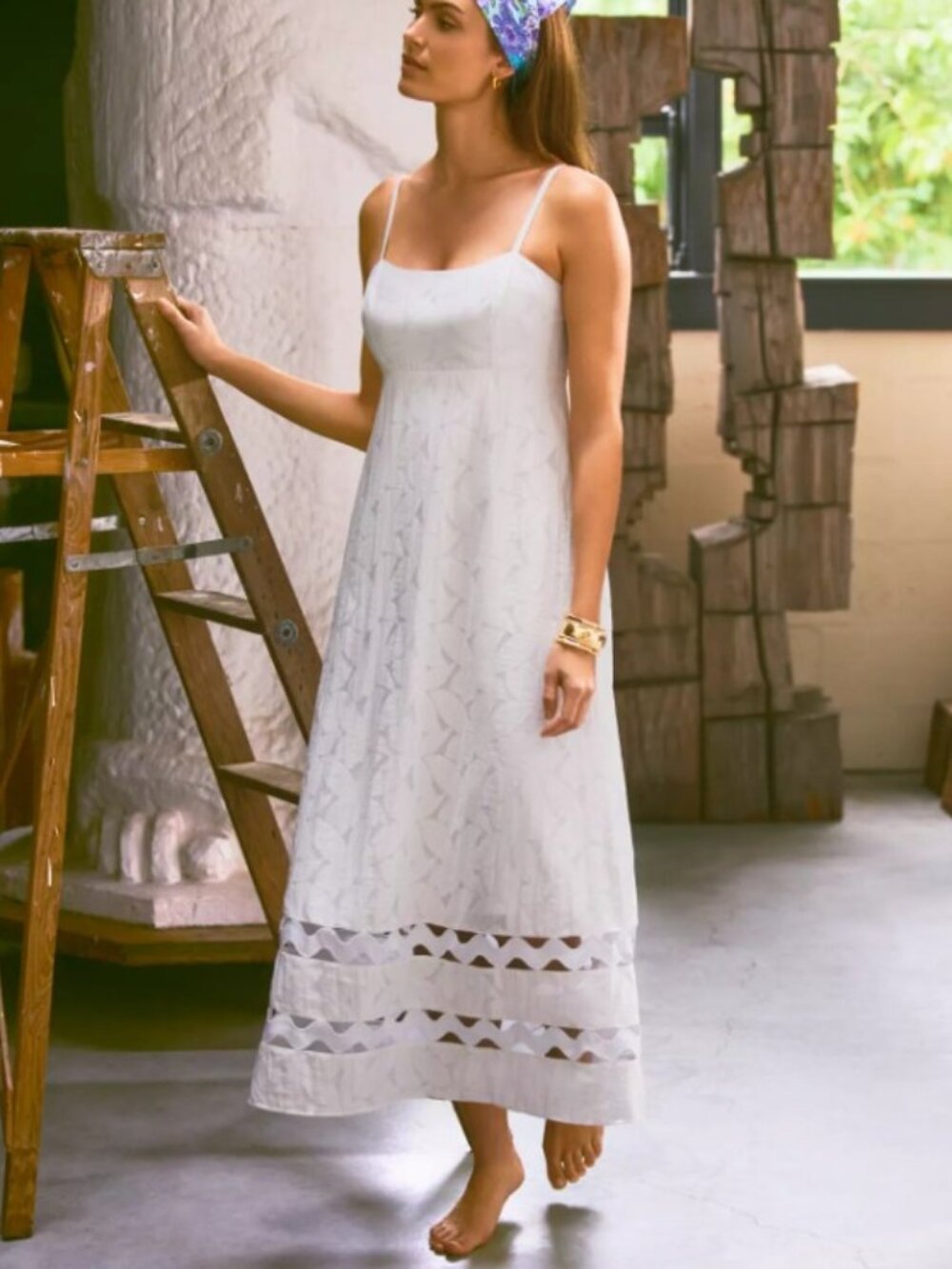 NWT Lilly Pulitzer Haliey Faille Midi Dress White